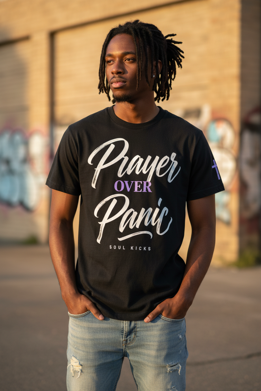 Prayer Over Panic Tee — Grace